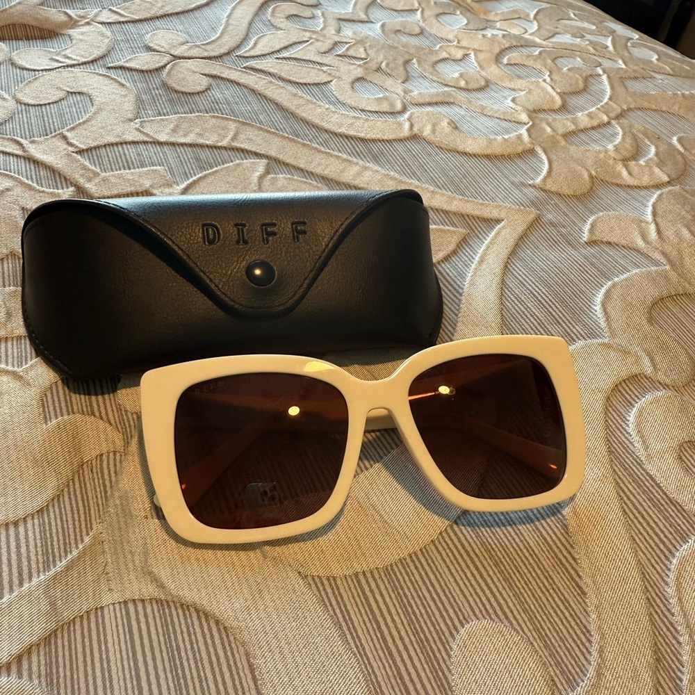 Diff Eyewear Bold White Sunglasses